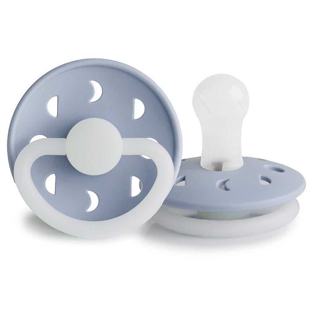 FRIGG Moon Phase Silikon Emzik - Karanlıkta Parlayan - Powder Blue Night