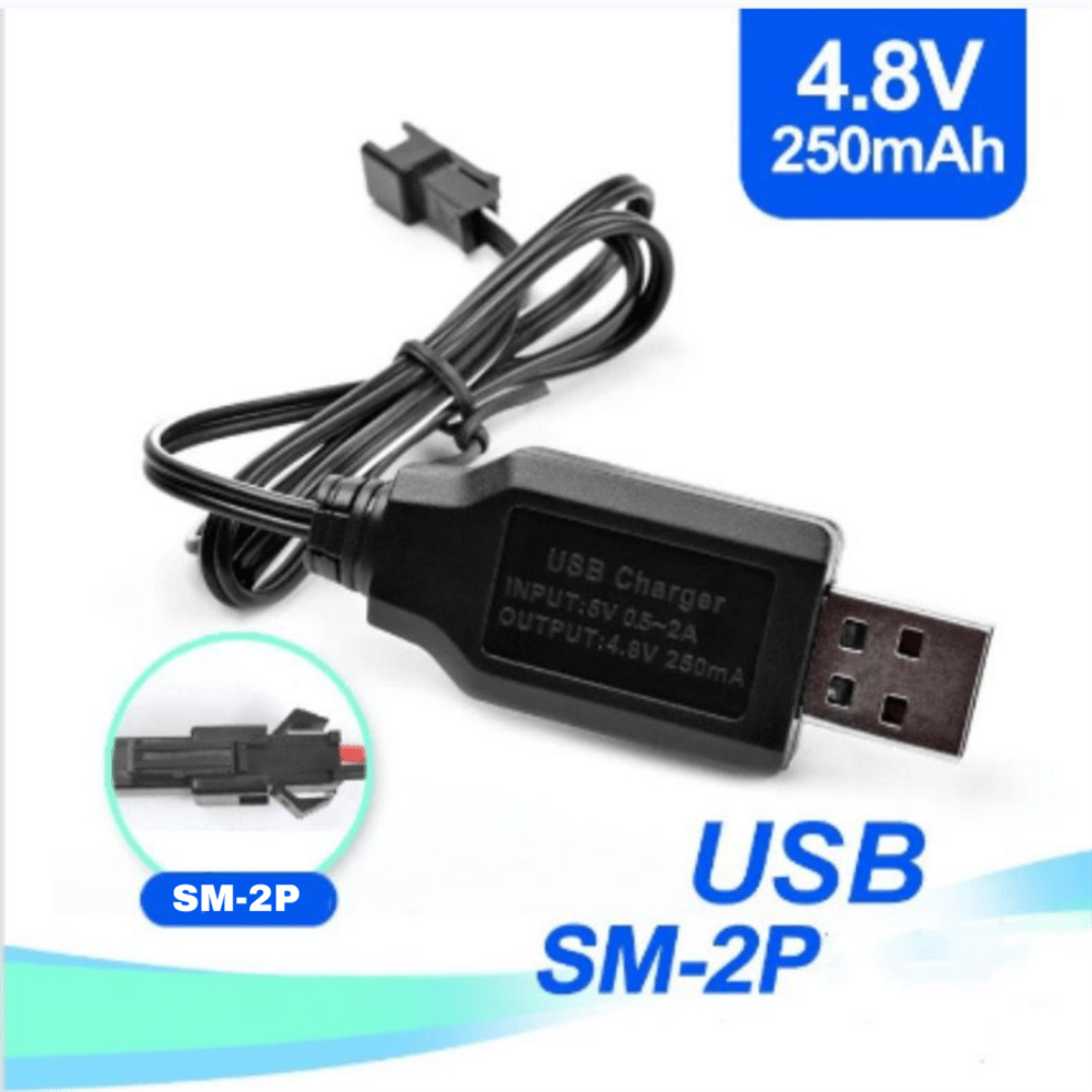 4.8V Oyuncak Araba için USB Siyah Soketli Şarj Cihazı