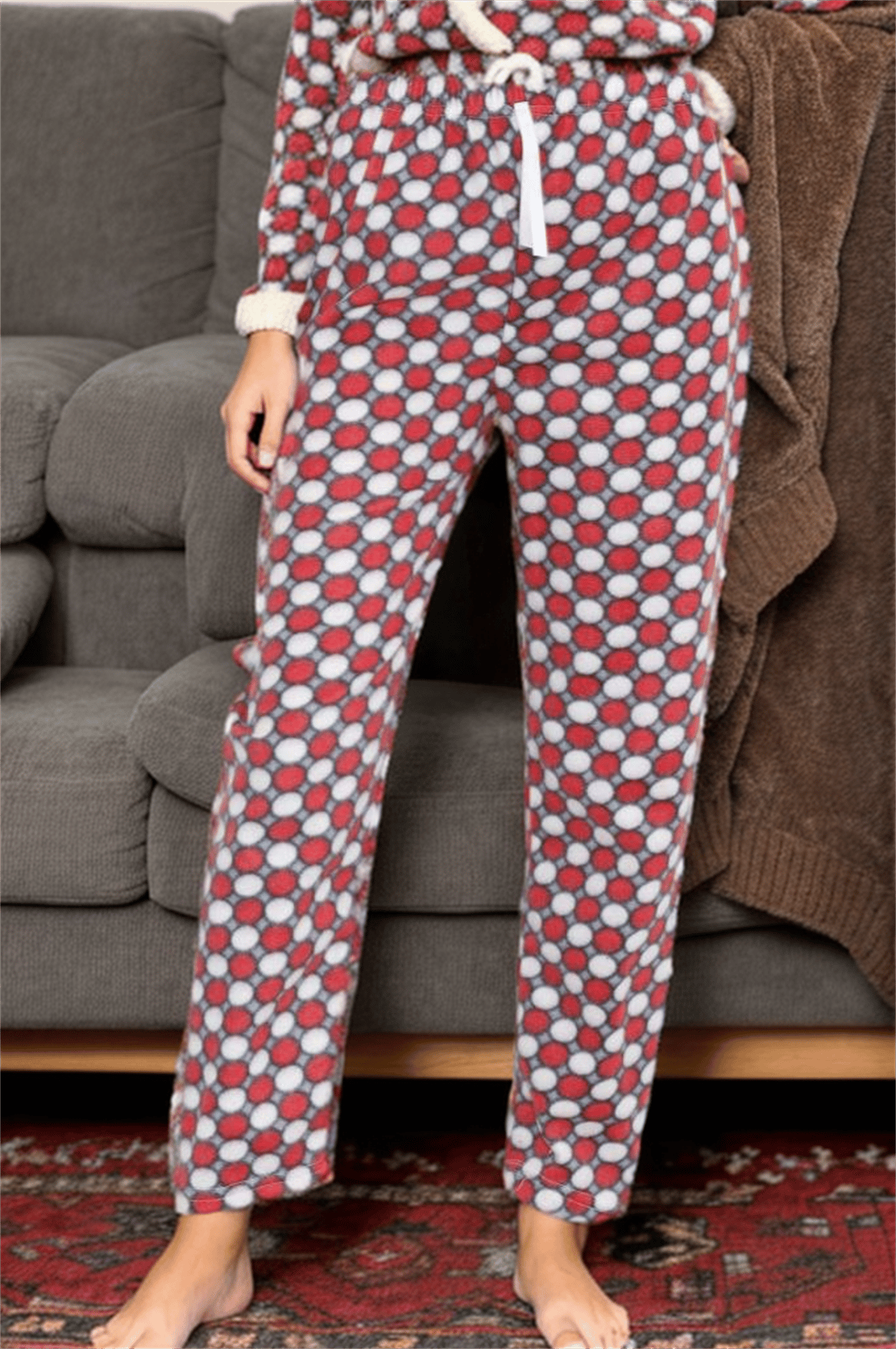 Polar Pijama Altı Kırmızınoktalı