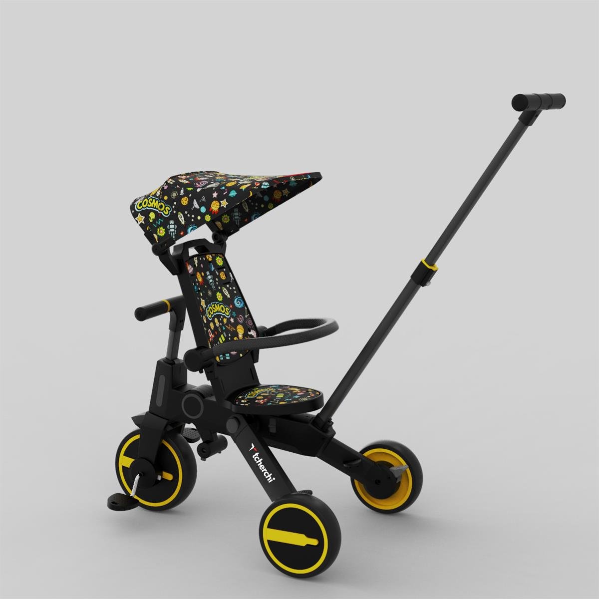 Tcherchi 7'si 1 Arada Çok Fonksiyonlu Bebek Arabası: Katlanabilir Bisiklet  Özellikleriyle Pratik Kullanım