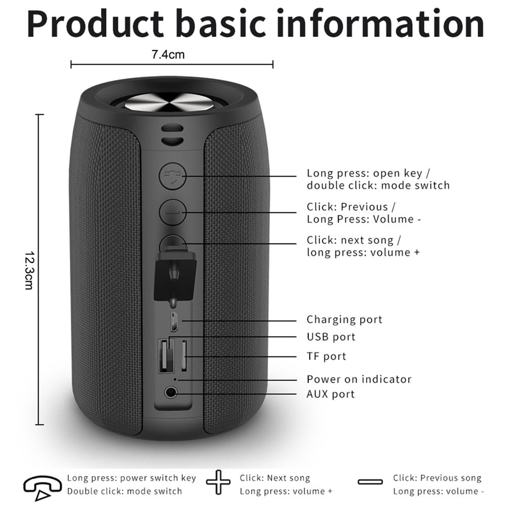 ZEALOT S32 Taşınabilir Bas Ve Yüksek Ses Bluetooth Hoparlör | Tcherchi.com