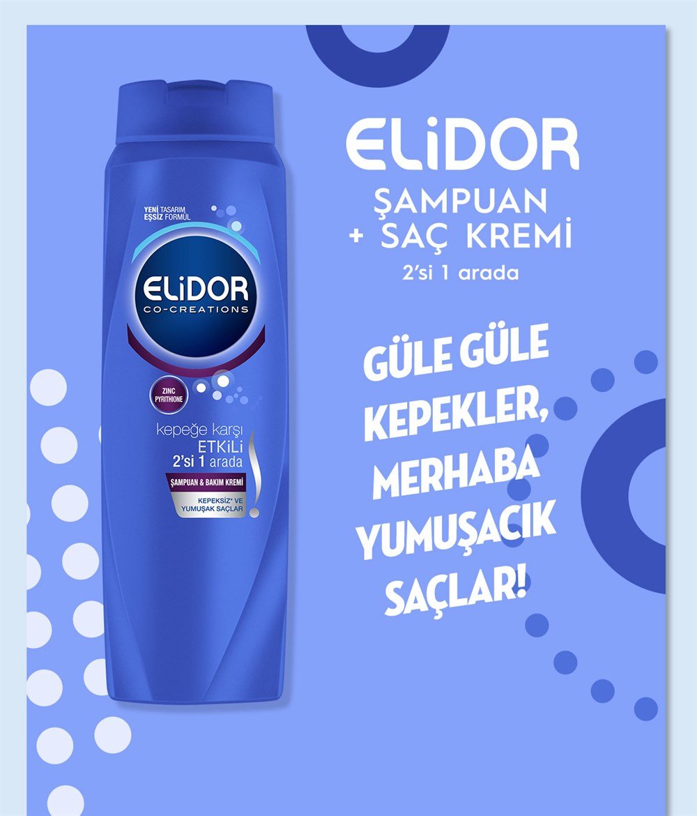 Elidor Kepeğe Karşı Etkili 2si 1 Arada Saç Bakım Şampuanı 650 ml,  Altintepeshop.com'da En Uygun Fiyatlar