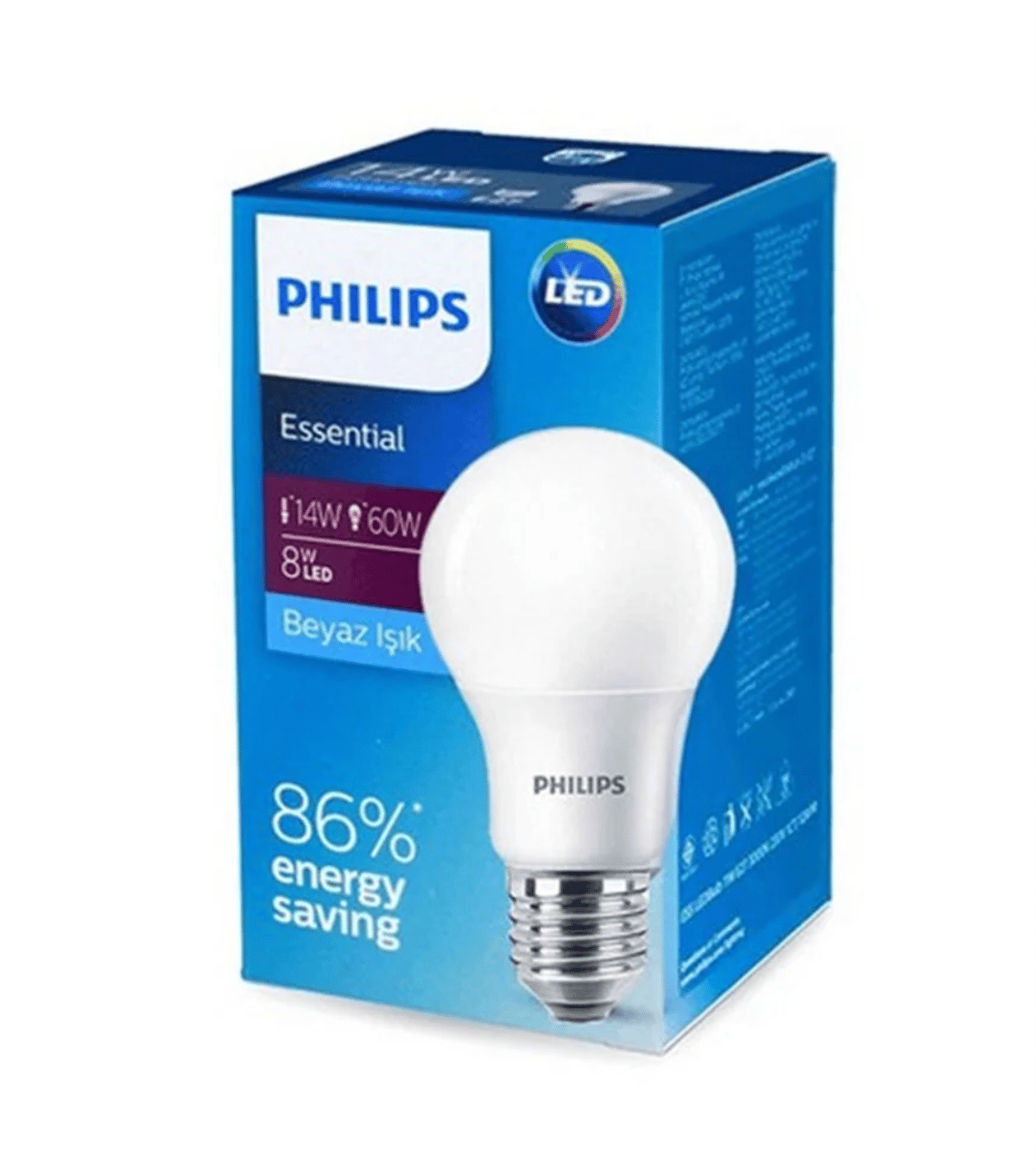 Philips Essential 8W E27 6500K Beyaz Işık LED Ampul