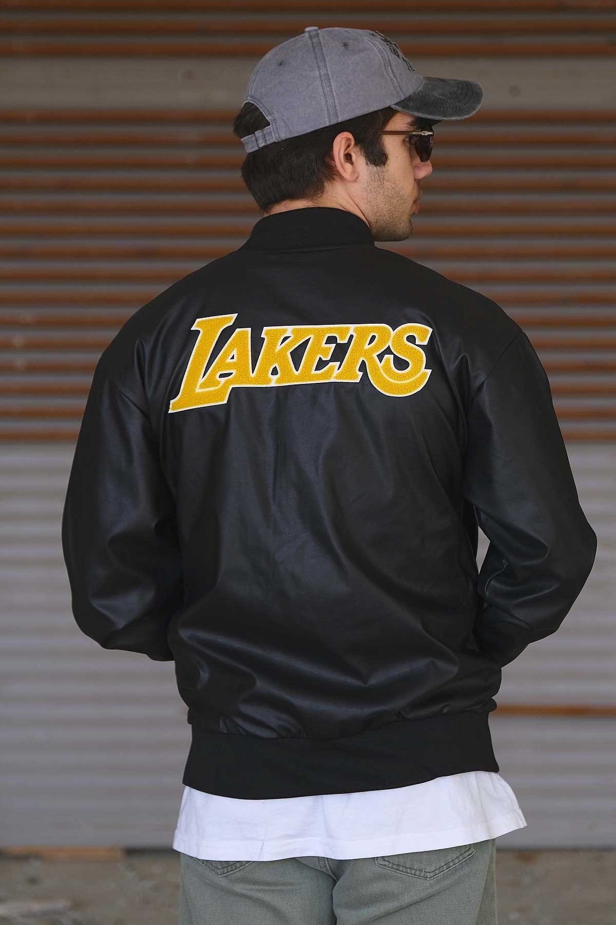 Siyah Lakers Kolej Ceket
