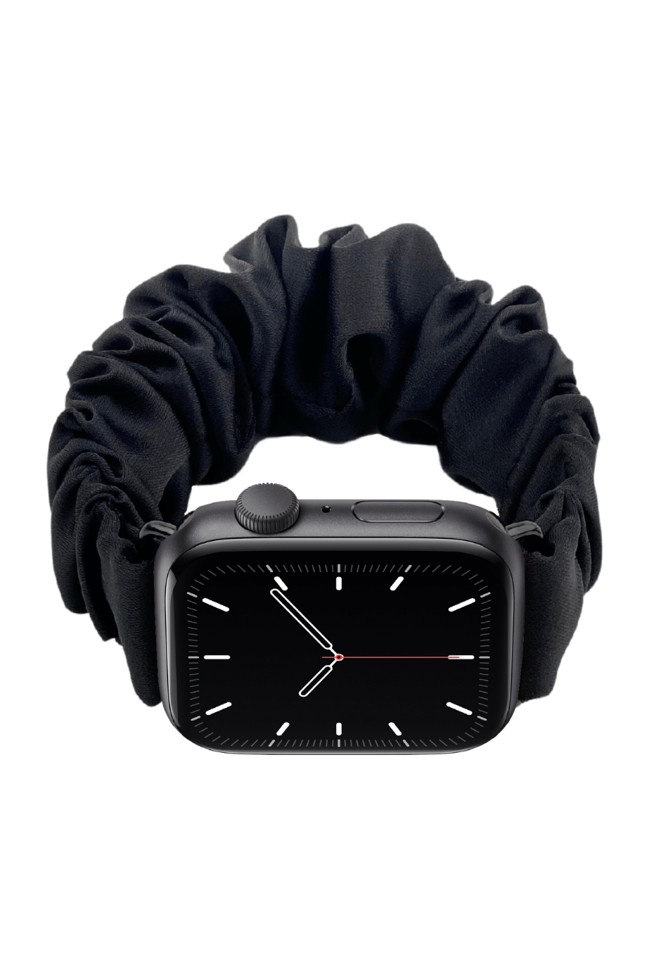 Scrunchie Apple Watch Band Black Silk Tokasepeti