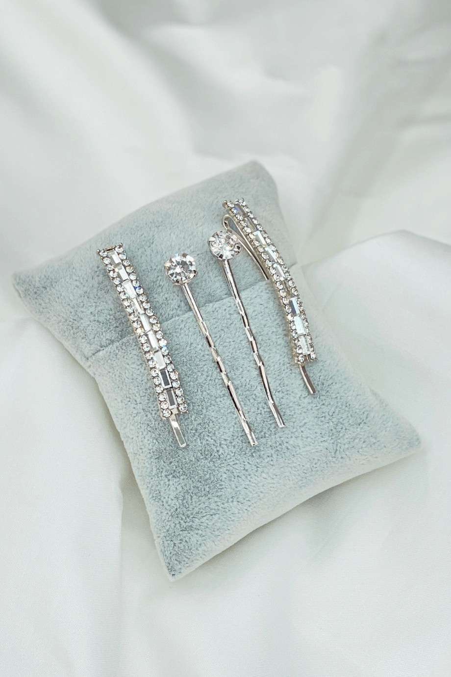 Rhinestone Embellished Hair Pin Set