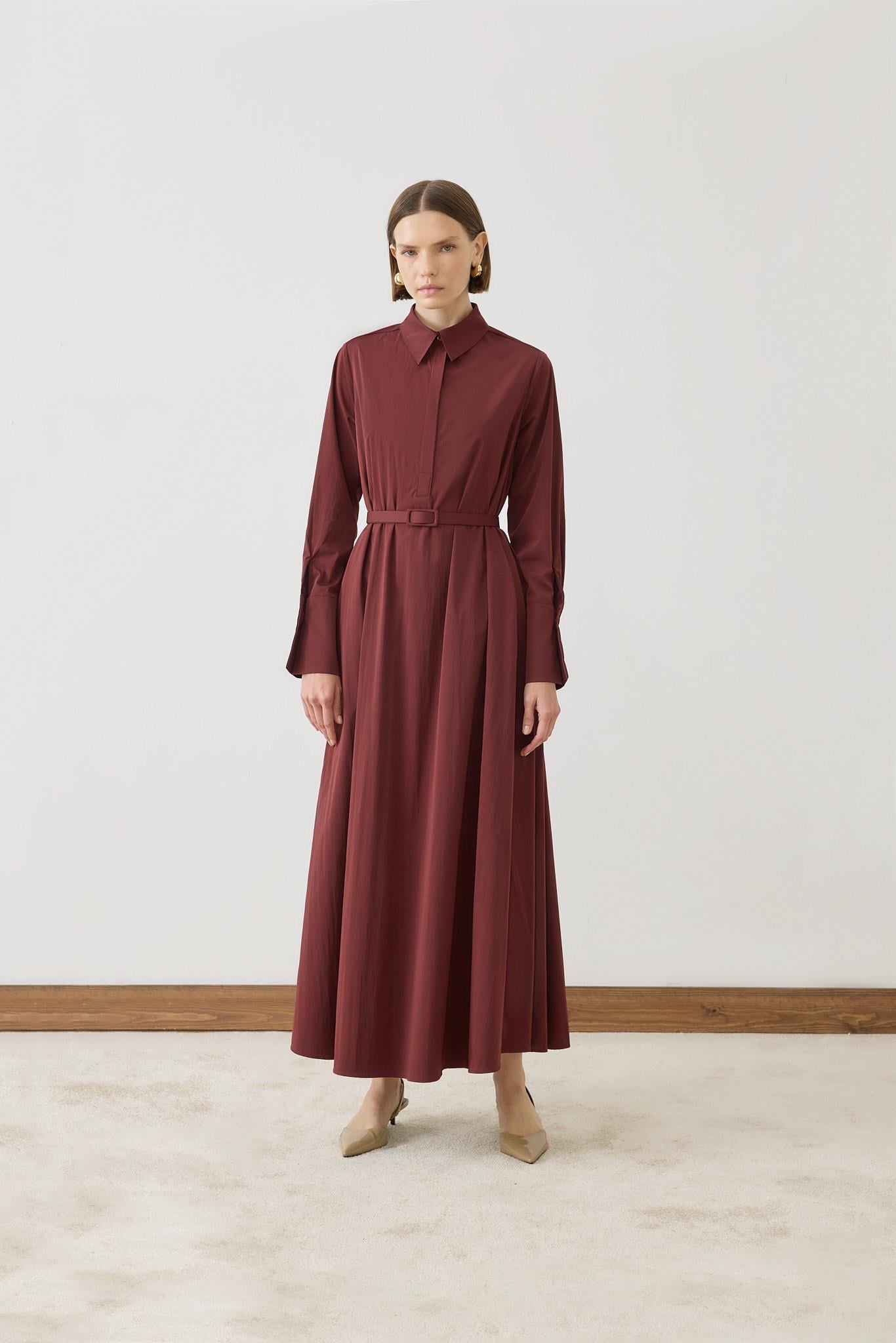 chinese dress ladies Self-Portrait - Burgundy Off Shoulder Gathered Lace Maxi Dress main image 1