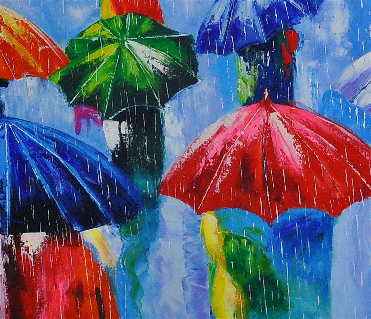 Şemsiyeler | Yağlı Boya Tablo | kozaart galeri