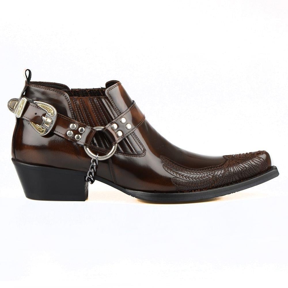 FootCourt Brown Cowboy Shoes