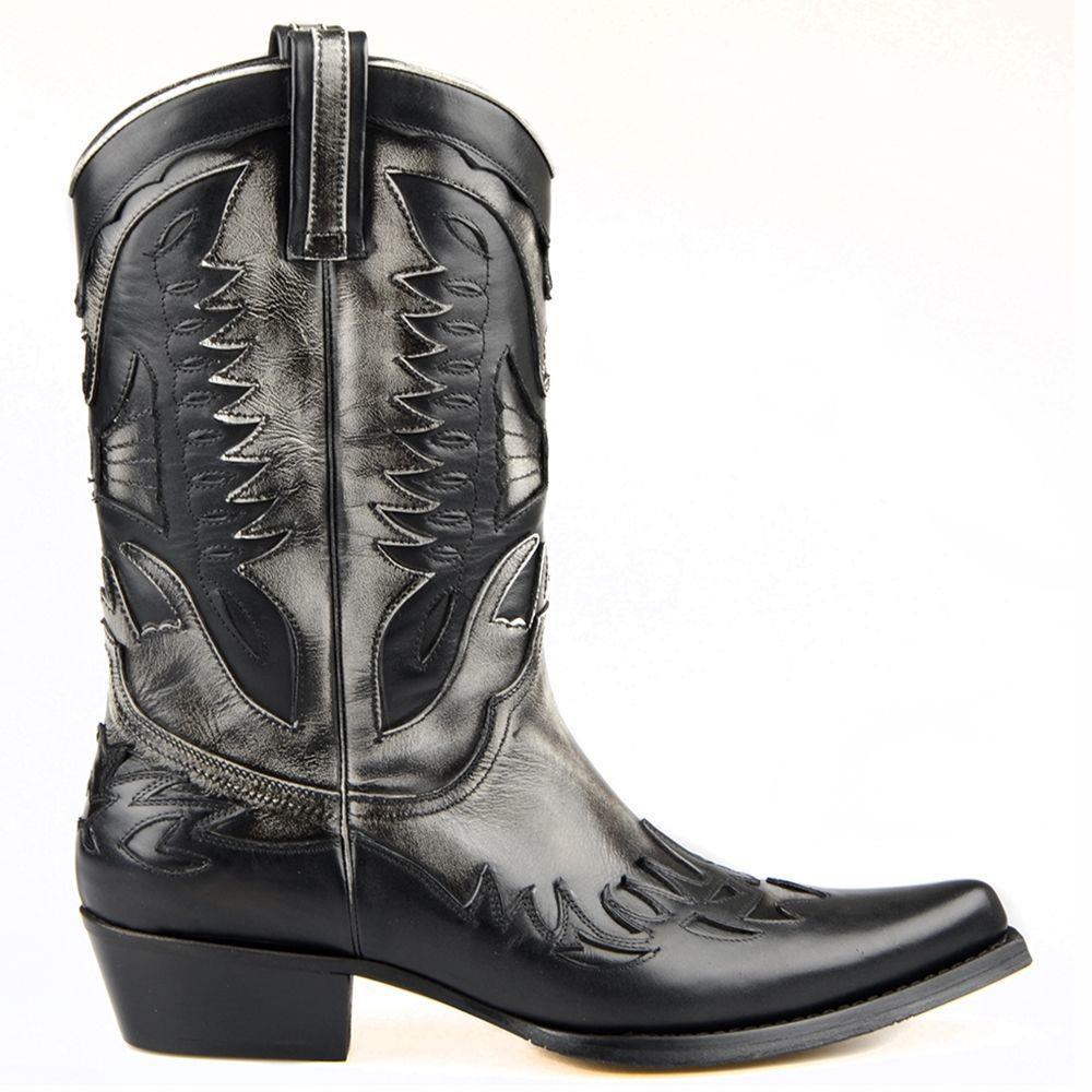 Black And White FootCourt Cowboy Boots