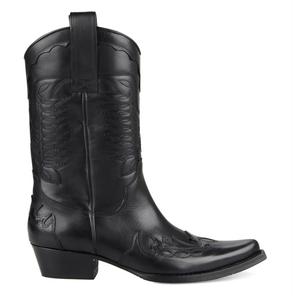 FootCourt Cowboy Boots Black