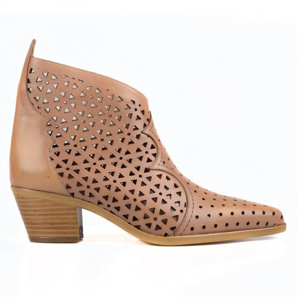 Brown Women s Cowboy Ankle Boots For Summer