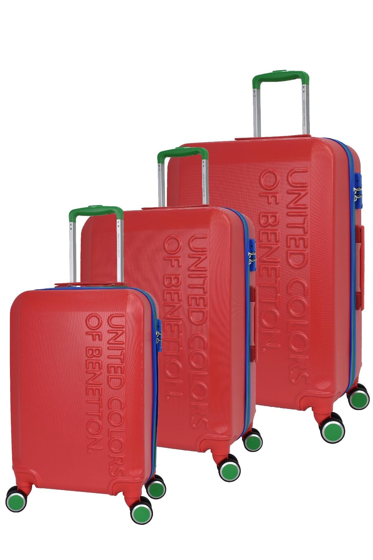 United Colors Of Benetton Lüx Abs 3lü Valiz Seti Kırmızı BNT600