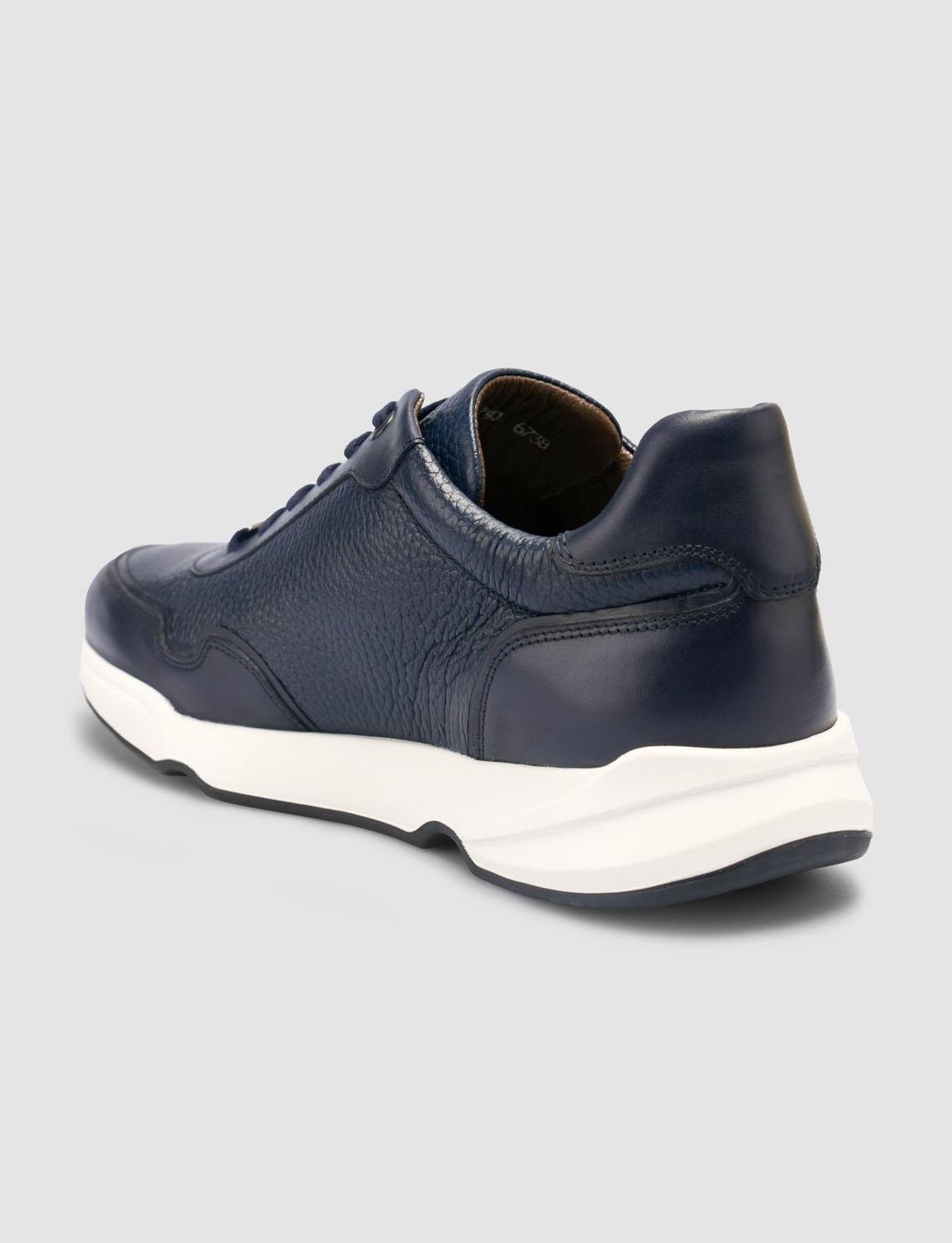 Cabani 100% Genuine Leather Navy Blue Men Shoes l Cabani