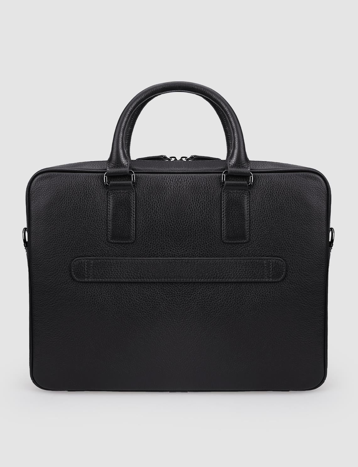 Cabani 100% Genuine Leather Black Shoulder Briefcase l Cabani Cabani 100% Genuine Leather Black Shoulder Briefcase l Cabani