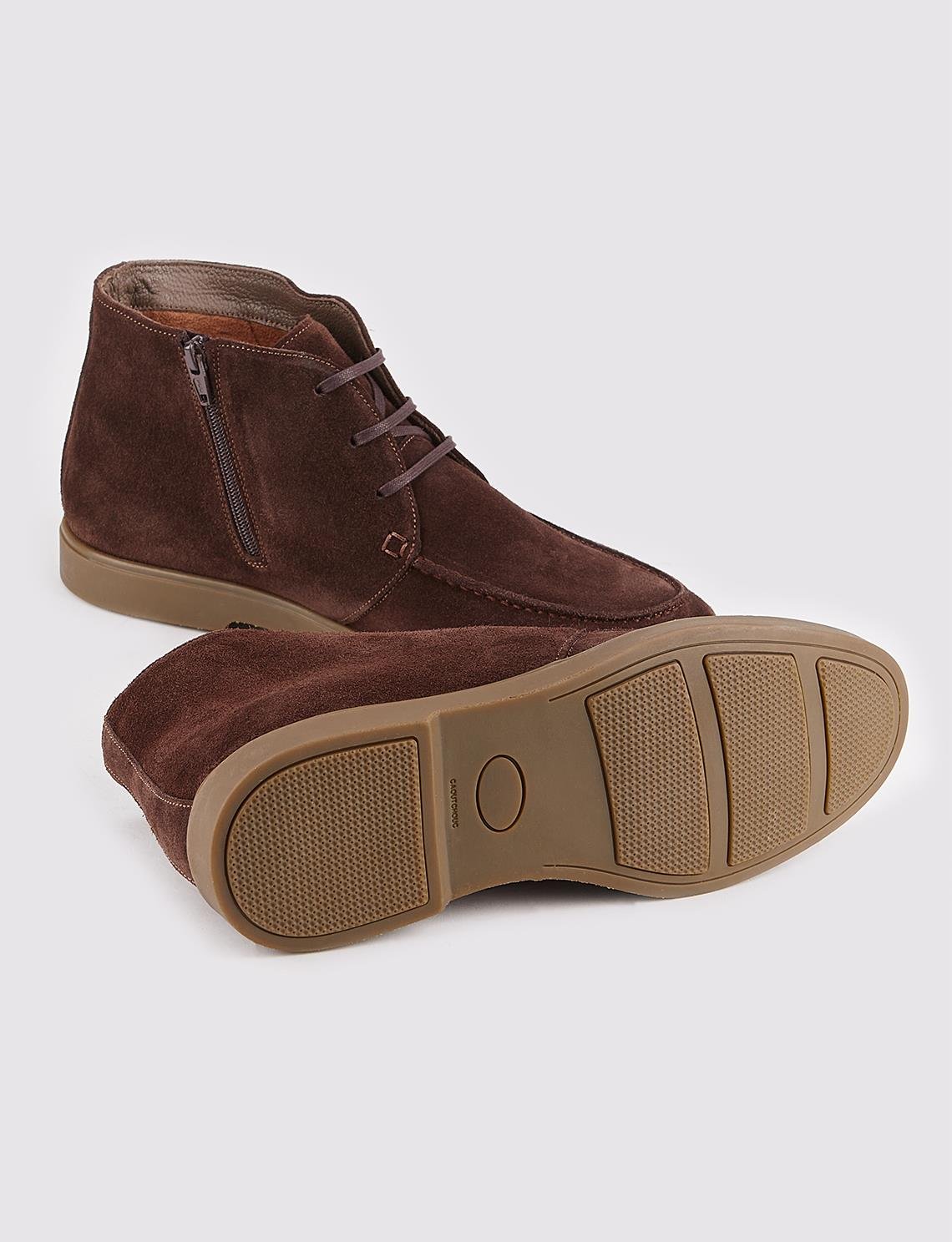 Brown leather chukka boots