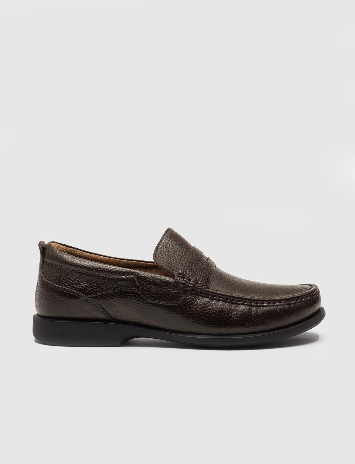 Hakiki Deri Kahverengi Erkek Makosen Günlük Ayakkabı | Cabani