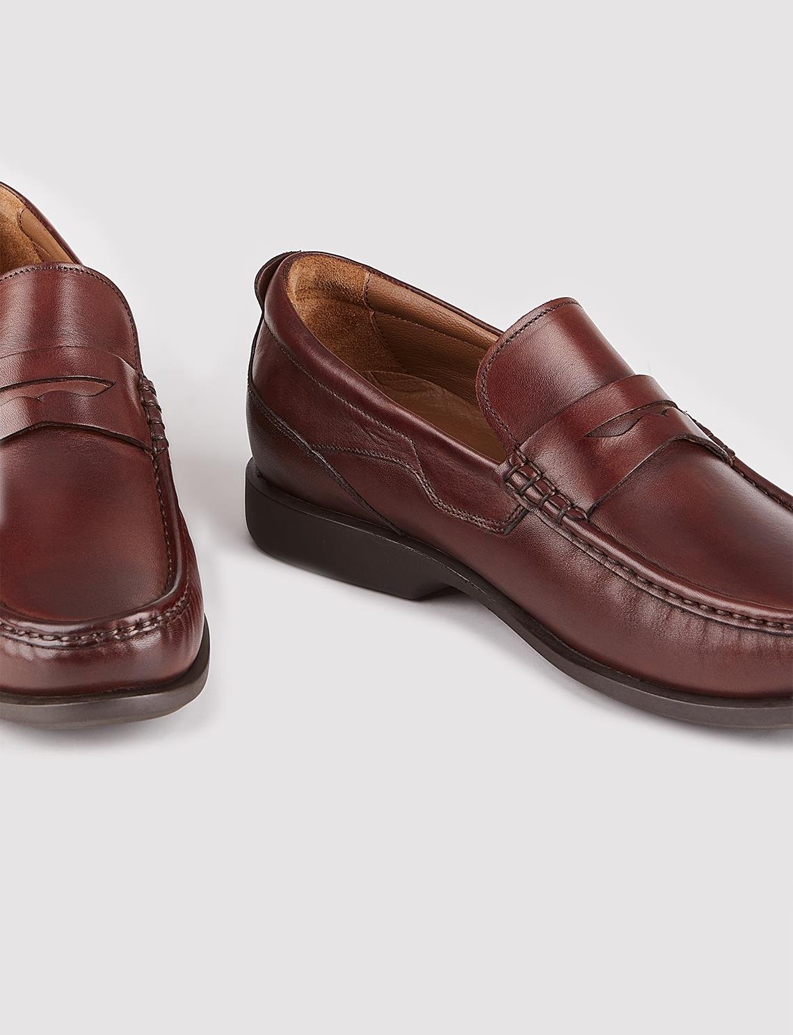 Hakiki Deri Kahverengi Makosen Erkek Günlük Ayakkabı | Cabani
