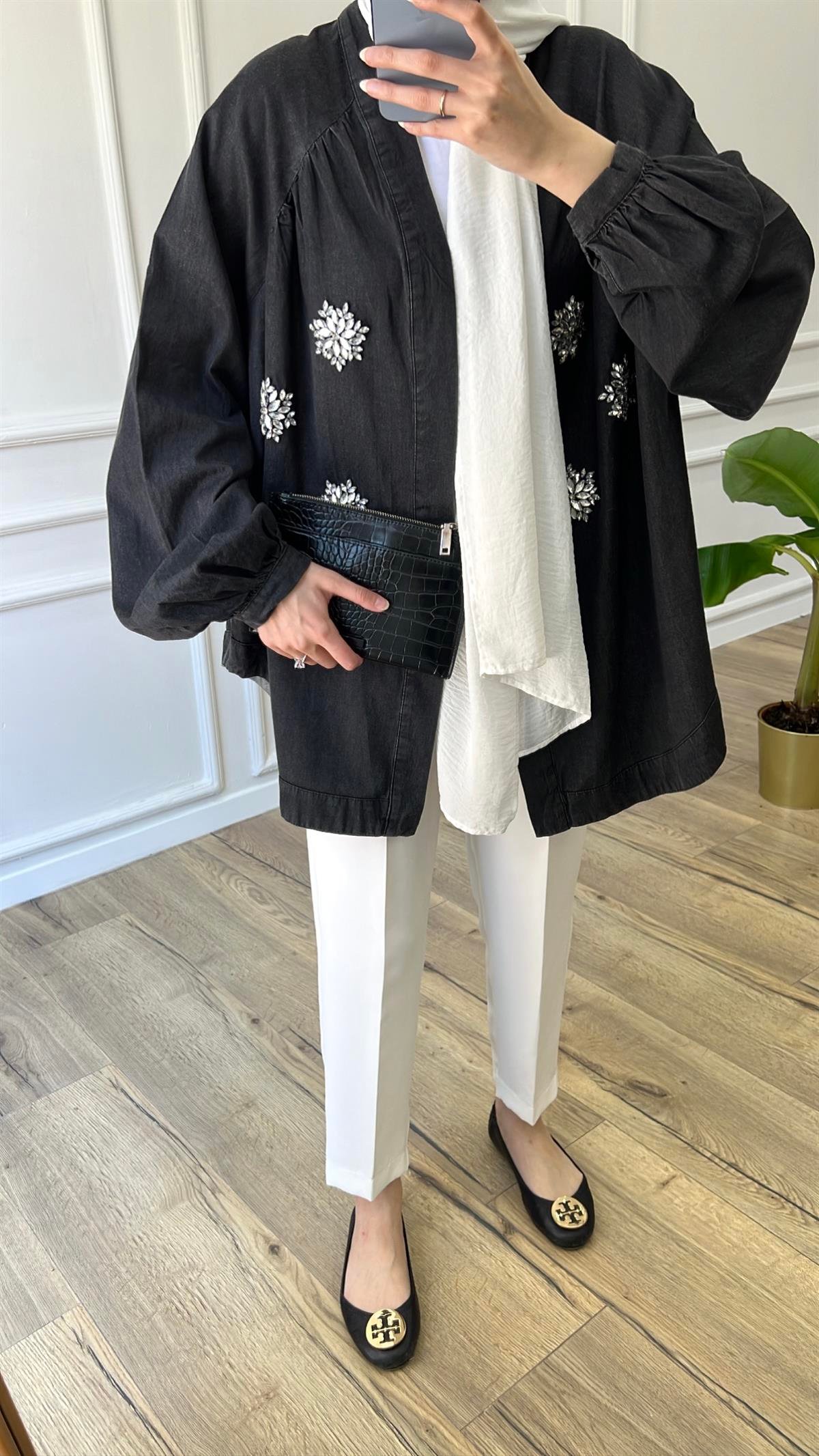 Denim kimono clearance