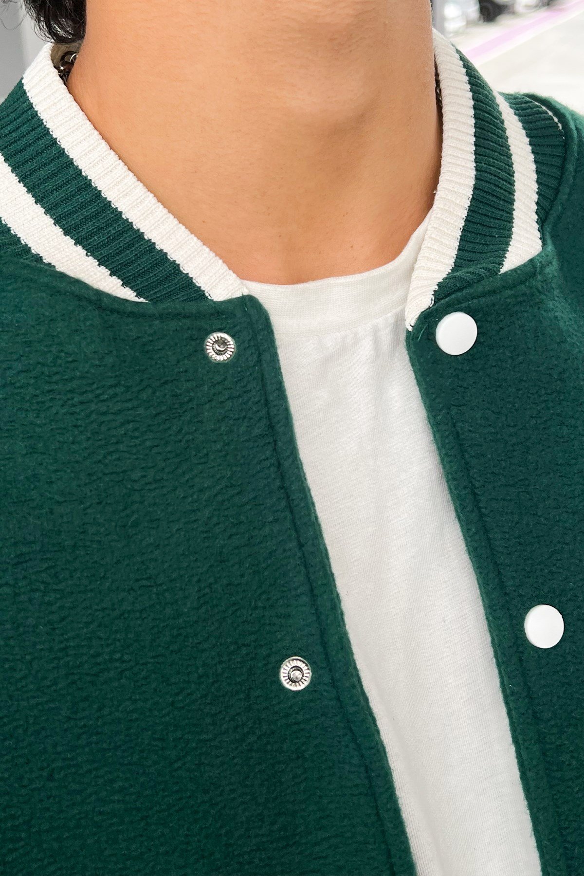 Basic Yeşil Kolej Ceket - Flaw Wears