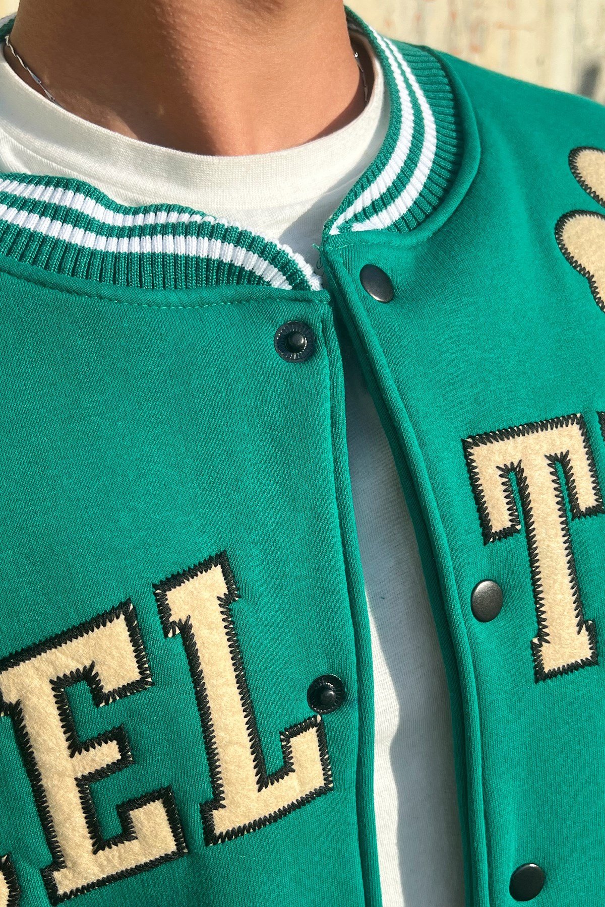 Celtics Nakışlı Kolej Ceket - Flaw Wears