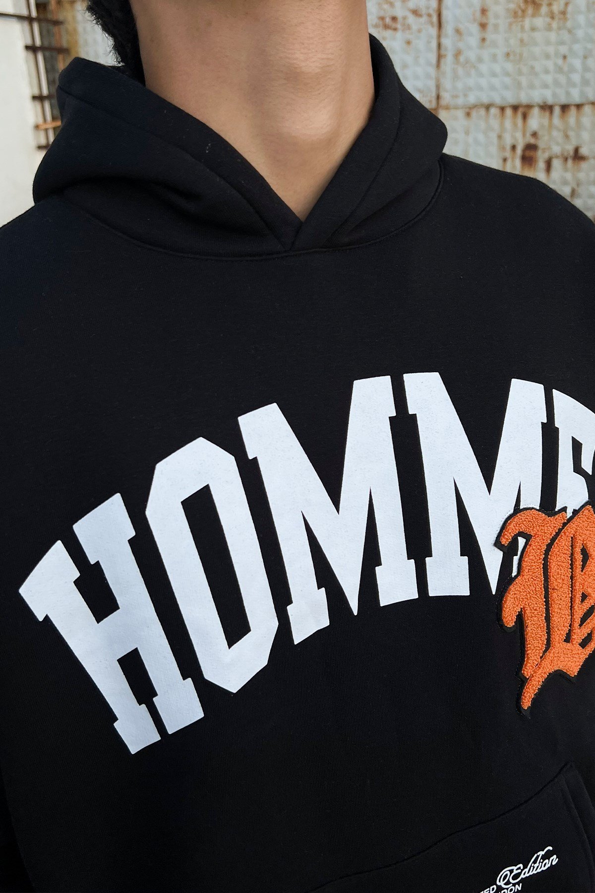 Homme Bask l Siyah Oversize Hoodie Flaw Wears