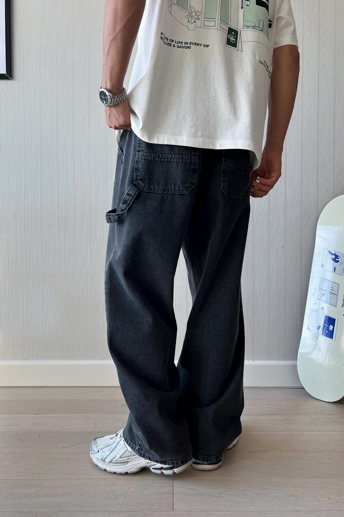 Long Pocket Baggy Jean