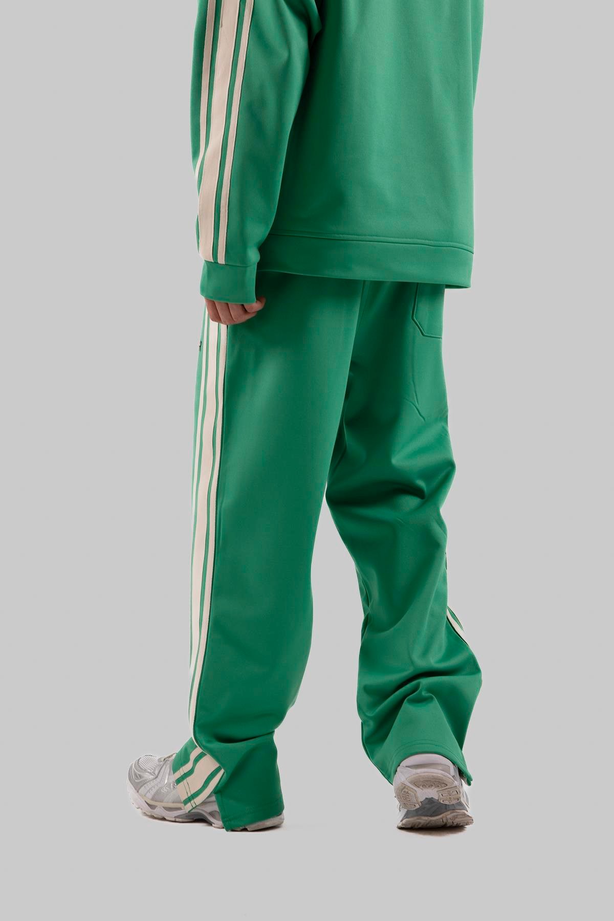 Yeşil R Logolu Çizgili Eşofman Takımı - Flaw Wear