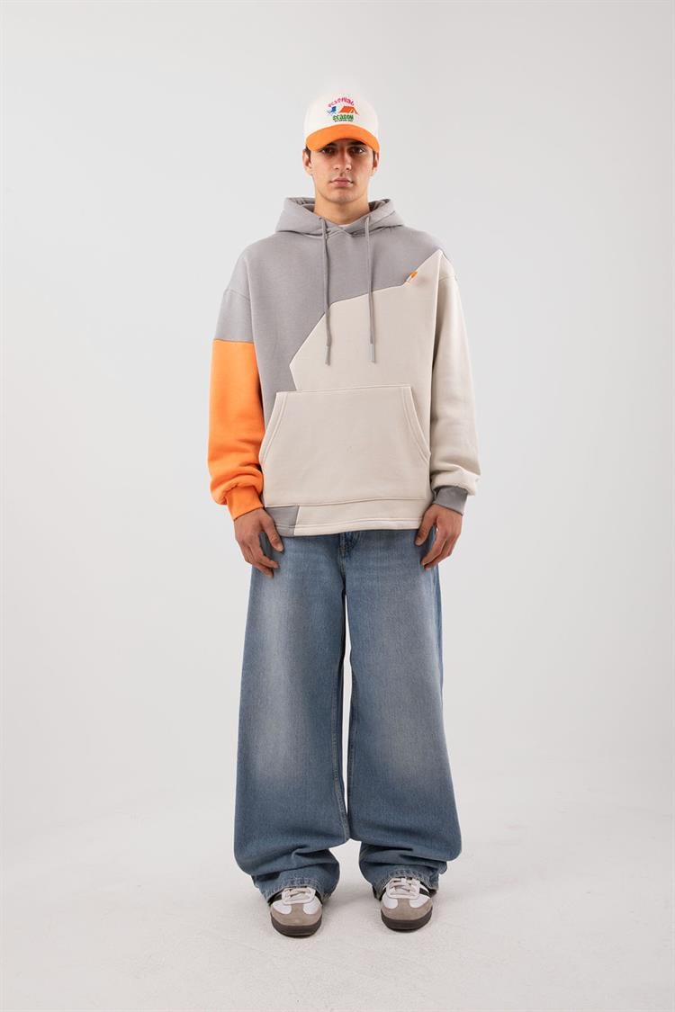 Gri Triple Color Oversize Gri Sweatshirt Flaw Wear