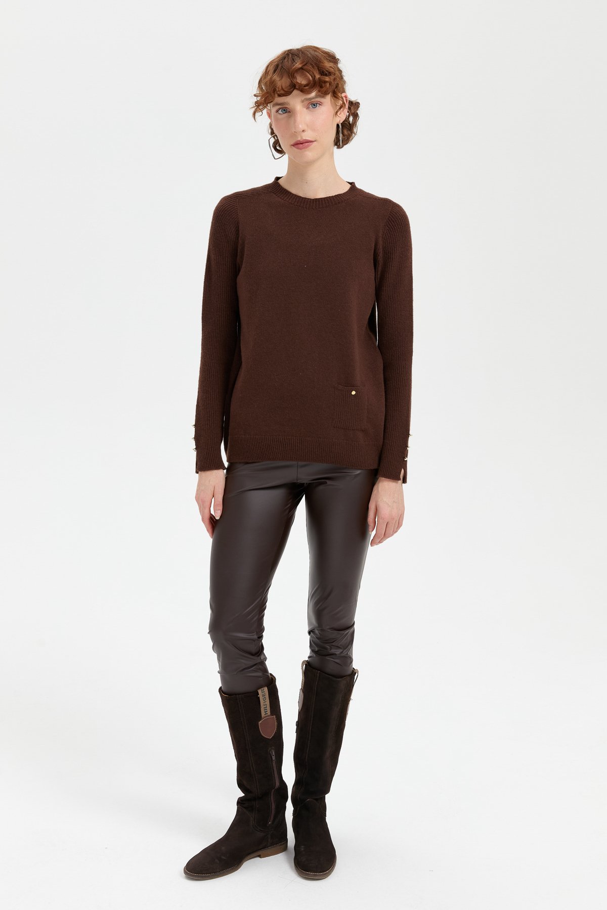 Women's Crew Neck Wool Sweater