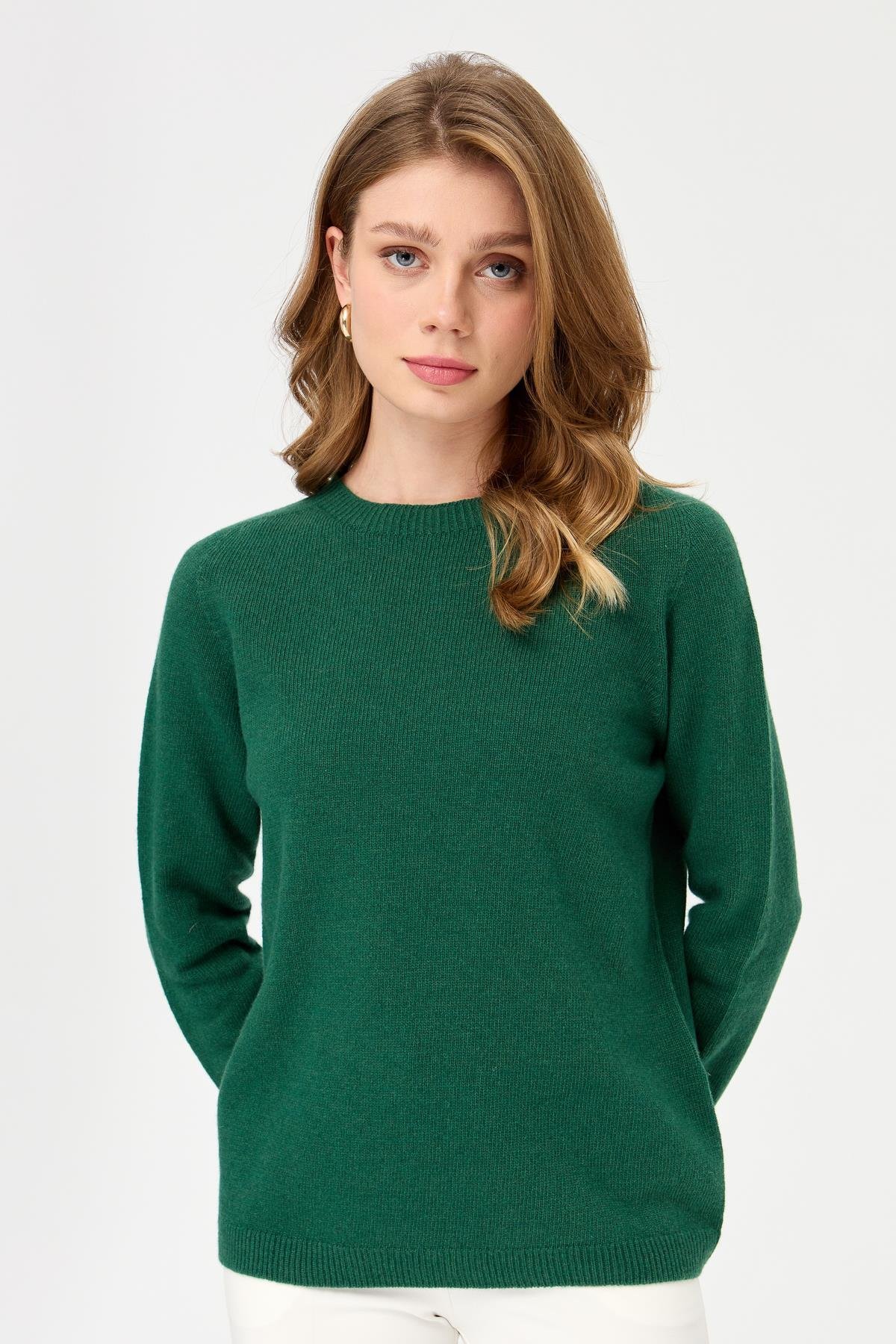 Dark green clearance crew neck jumper