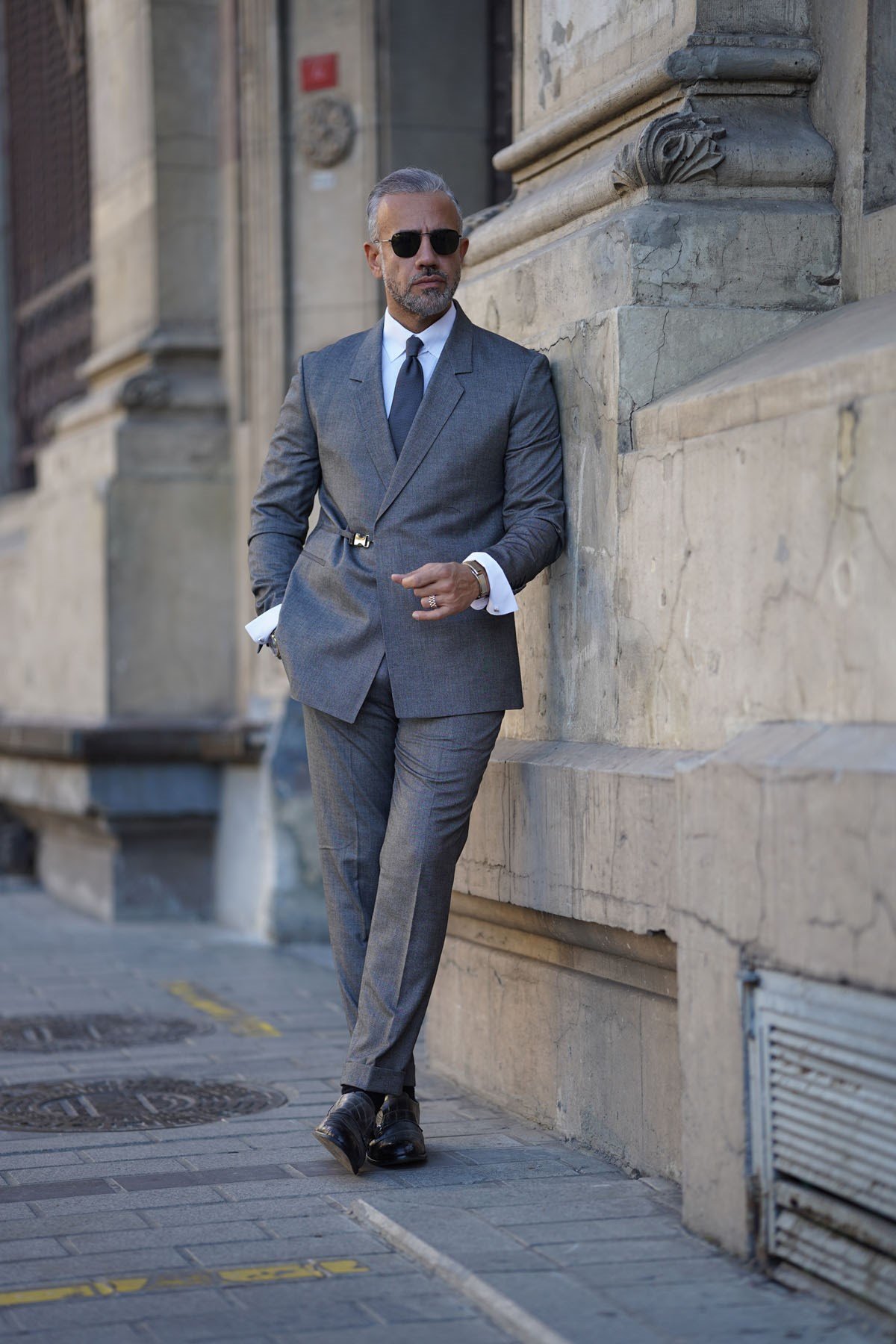 スーツ 50's style shadow double check suit Checked Bicolor Double-Breasted Suit | High-End Fashion