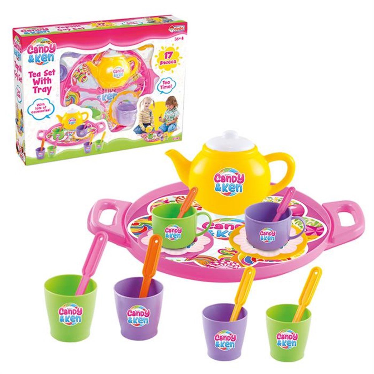 Candy & Ken Tepsili Çay Seti Fiyatı - Dede Toys Oyuncakları - Doğan Oyuncak  Dünyası