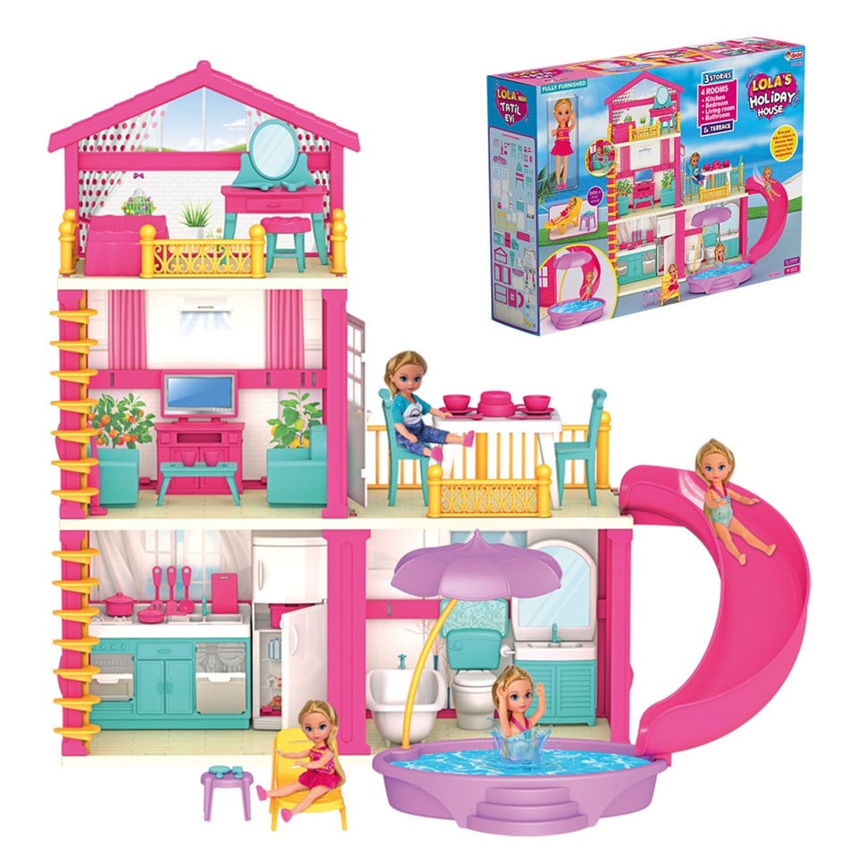 Lola'nın Tatil Evi - Ev Oyuncak - Lola'nın Tatil Ev Seti - Barbie Ev Seti  Fiyatı - Lolanın Tatil Evi - Tatil Evi - Lolanın Evi - Lola'nın Evi - Dede  Toys Oyuncakları - Doğan Oyuncak Dünyası