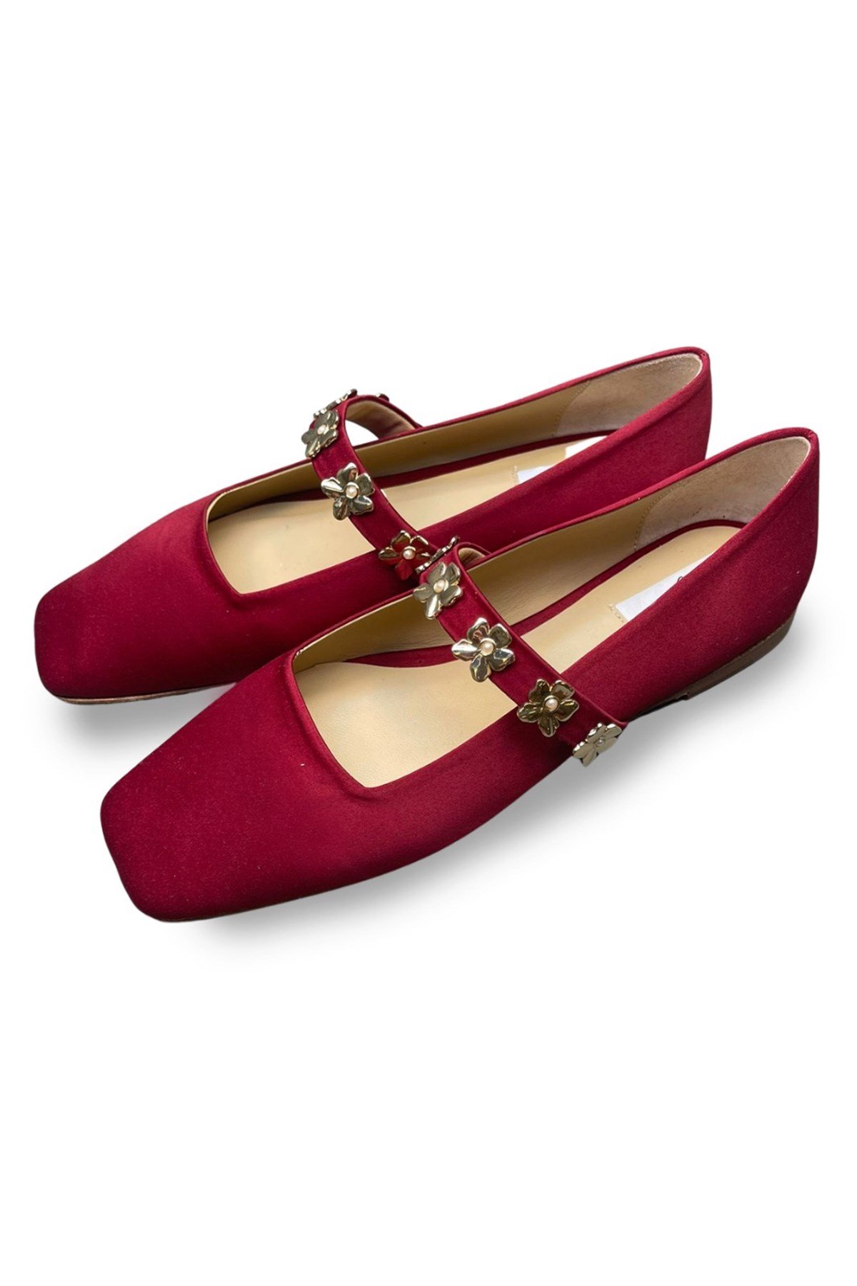 Burgundy ballerinas hotsell