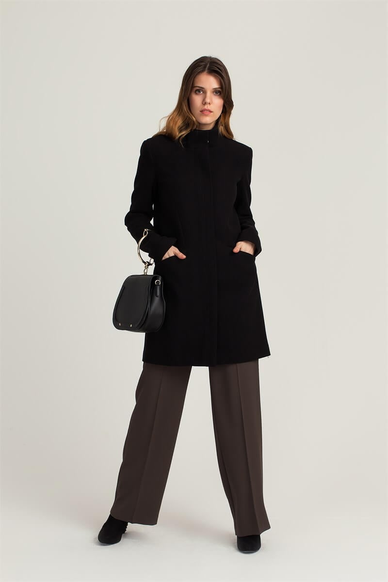 Siyah Palto-Kaban | Kadın Giyim | Setre