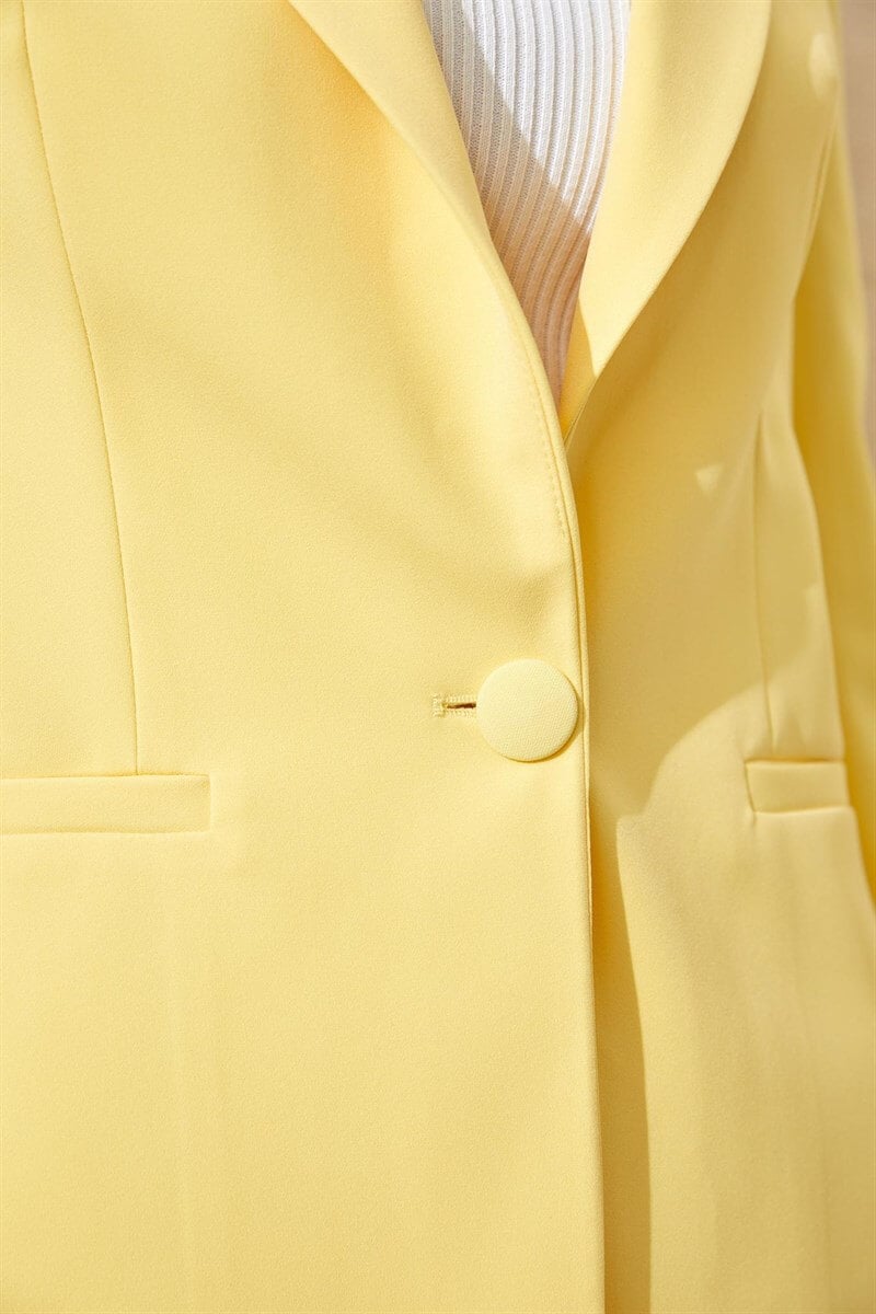 Kadın Sarı Blazer Ceket Pantolon Takım ST050S60072002 | Setre