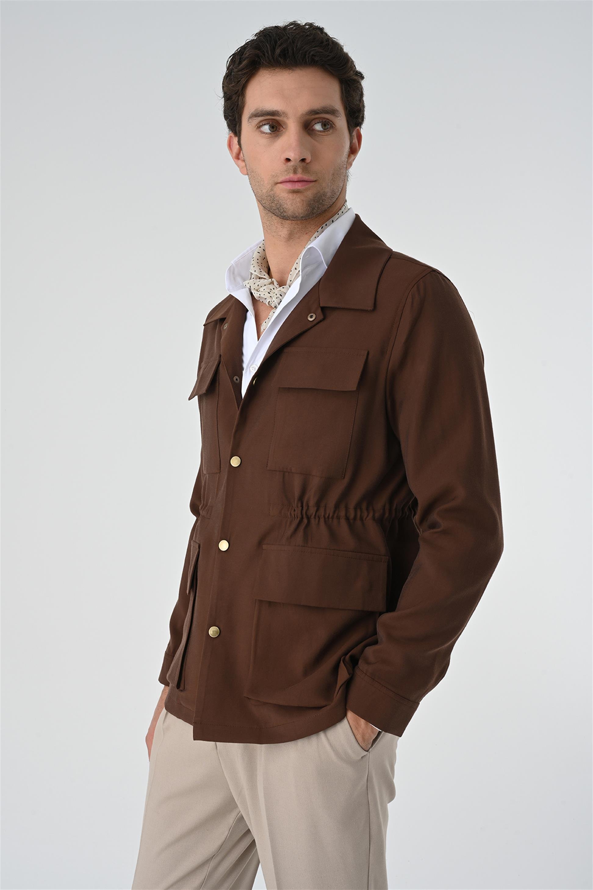 Elastic Waist Safari Men's Jacket
