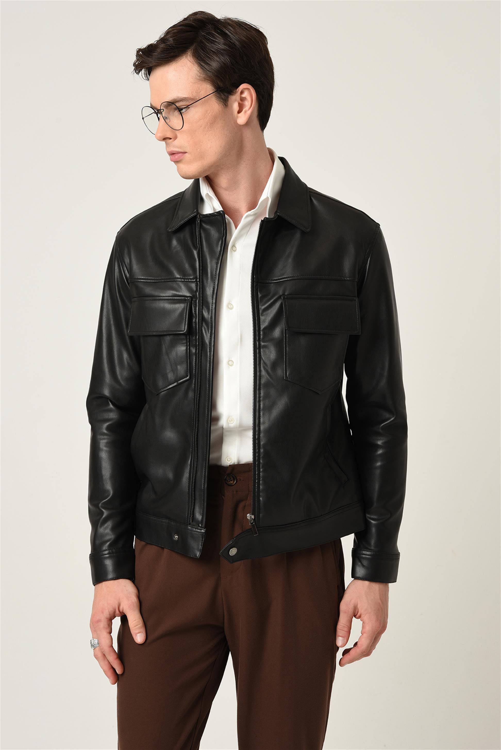 Men's Slim Fit Leather Jacket