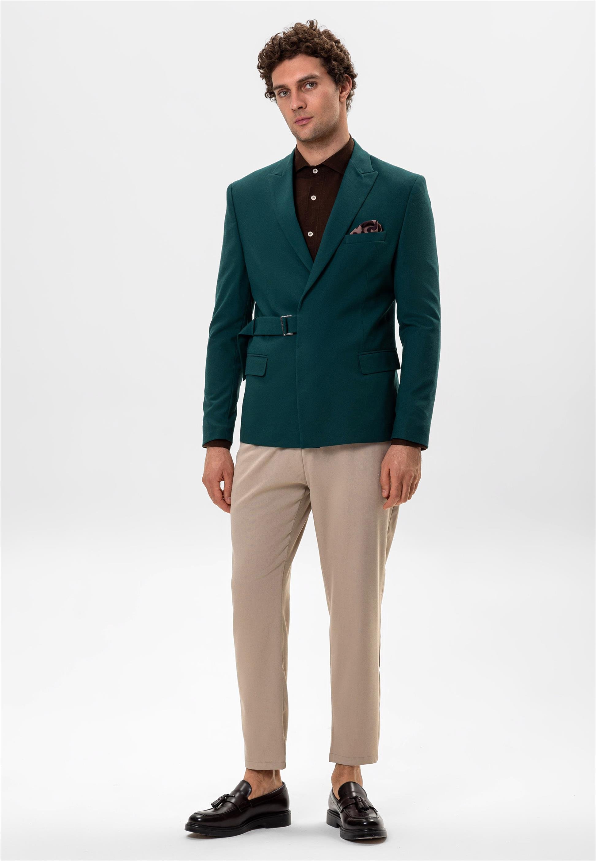 Belted blazer jacket discount