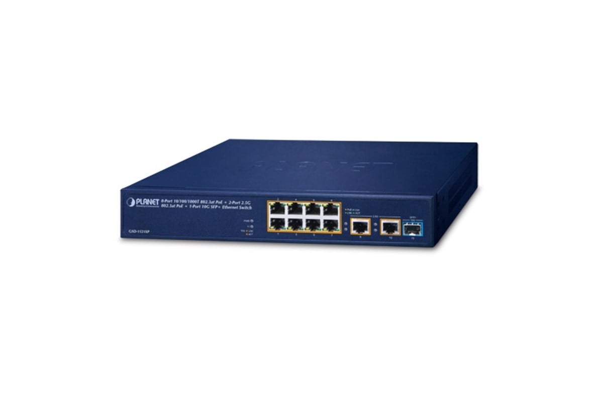 8-Port 10/100/1000T 802.3at PoE + 2-Port 2.5G 802.3at PoE + 1-Port 10G SFP+  Ethernet Switch PL-GSD-1121XP | www.hizlistok.com.tr de sizin için en uygun  fiyatlarda