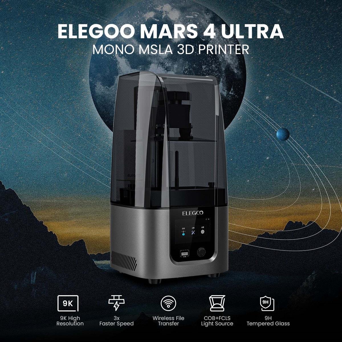 ELEGOO Mars 4 Ultra 9K Reçine 3D Yazıcı