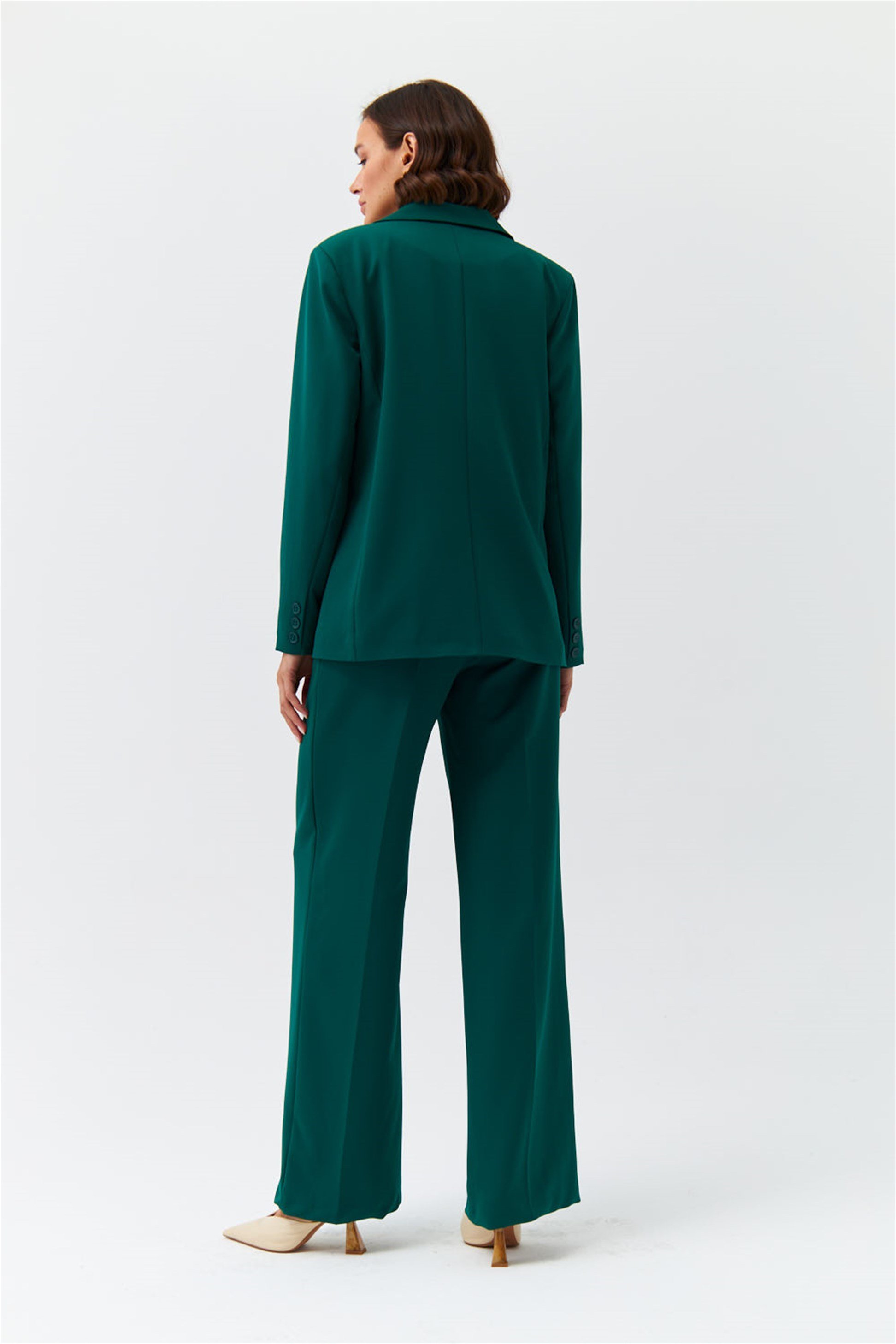Blazer Zümrüt Yeşil Kadın Ceket | Tuba Butik