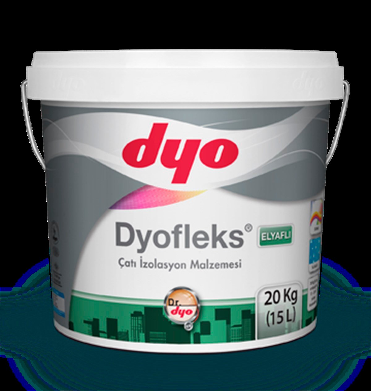 DYO Dyofleks Elyaflı Sıvı Çatı İzolasyon Malzemesi Beyaz 2.5lt