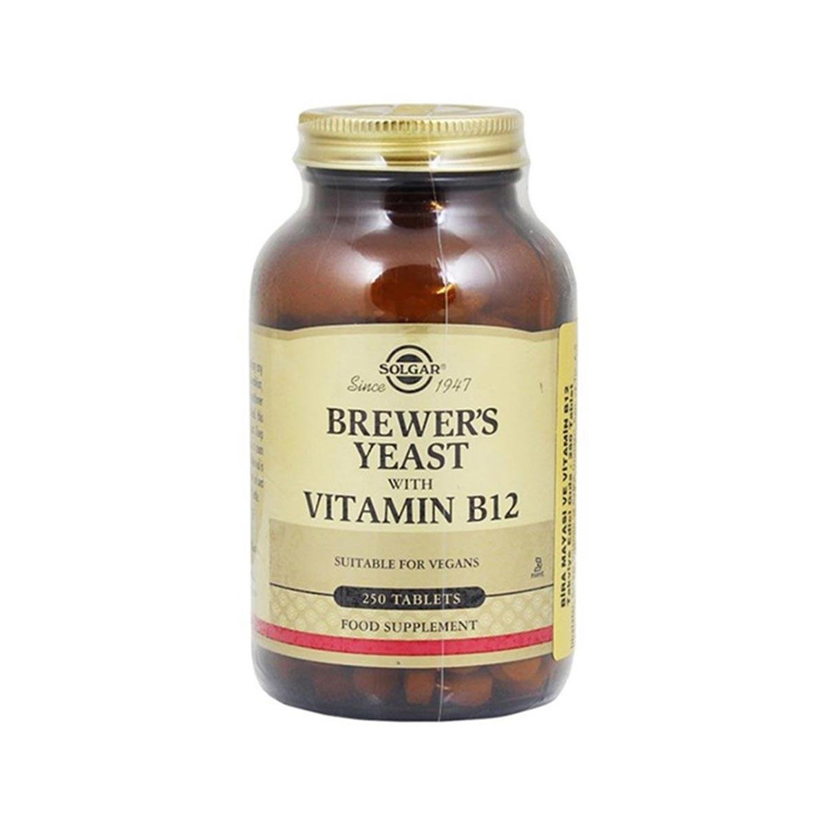Solgar Brewer's Yeast with Vitamin B12 250 Tablet - Daffne