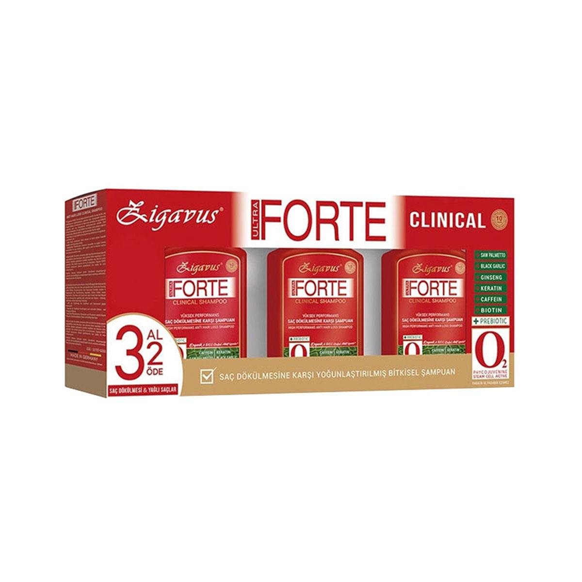 Zigavus Forte Ultra Clinical Yağlı Saçlar İçin Şampuan 3 x 300 ml - Daffne