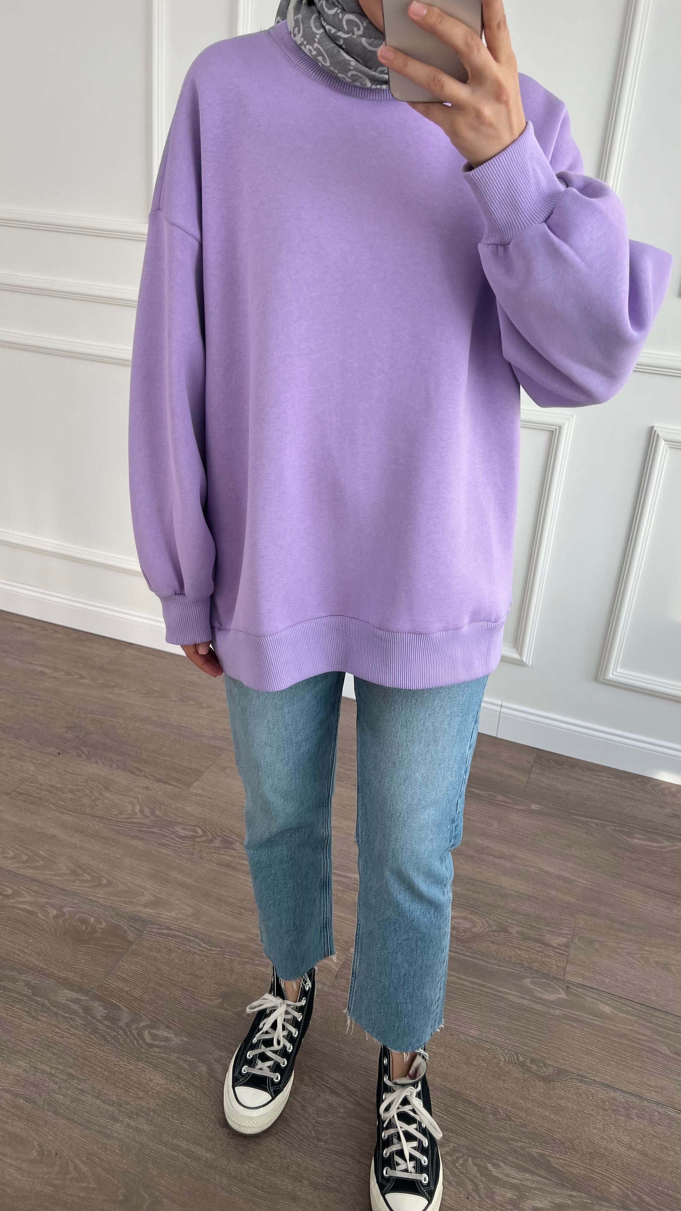 Lila oversize sweatshirt clearance