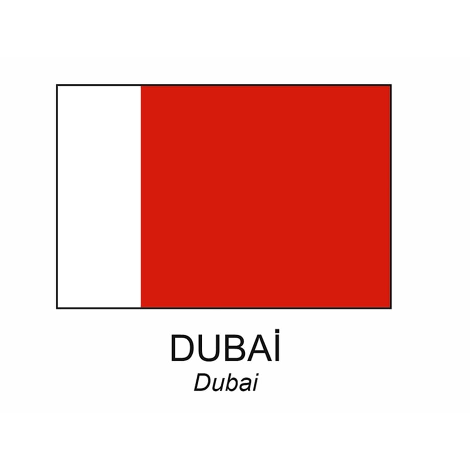 Trio Avm Dubai Ülke Bayrağı 20 x 30 cm Raşel Kumaş