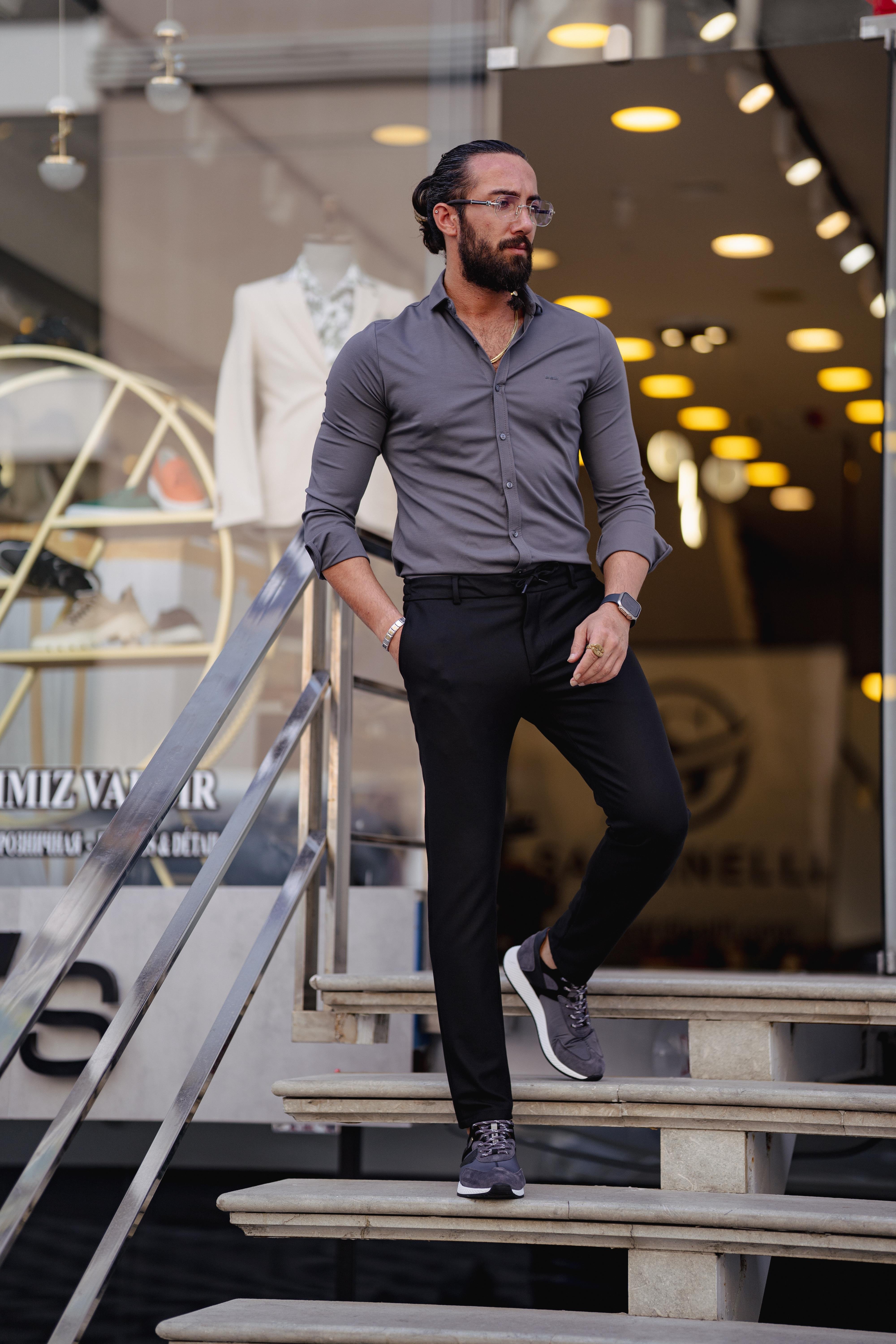 Slim Fit Lycra Long Sleeve Shirt