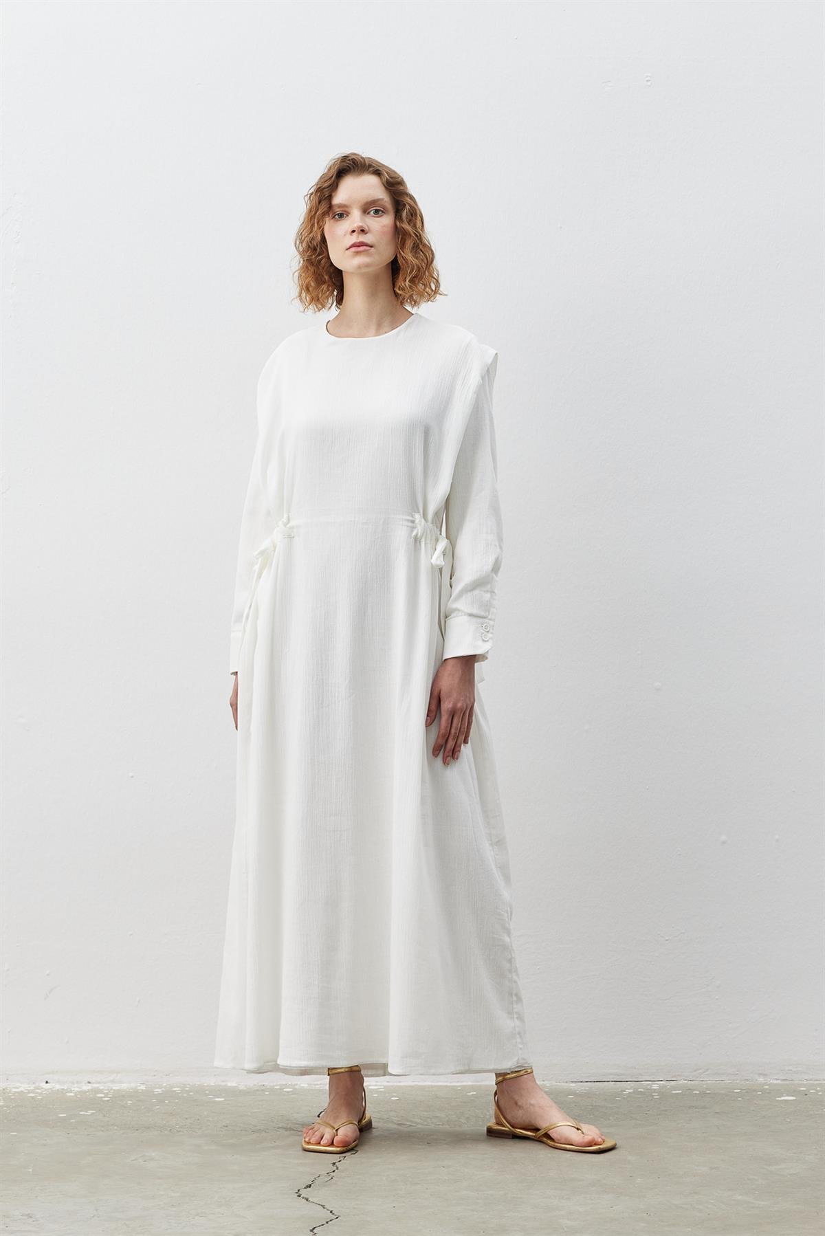 BIRFIL Şile Bezi Beyaz Elbise I Sustainable & Minimal & Timeless